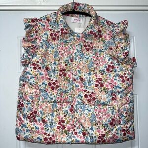 Jess Lea Floral Puffer Vest size medium